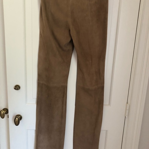 Tommy Hilfiger suede beige tan pants - Picture 3 of 11